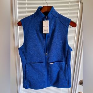 Figs On Shift - Sweater Knit Vest in Heathered Winning Blue